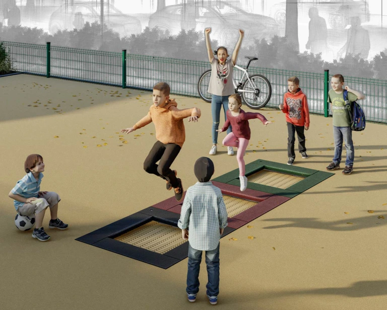 Trampolin triple-fun S